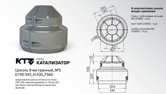 752579 картинка каталога «Производство России». Продукция Цоколь стеклопластиковый 8гр №3, г.Сысерть 2025