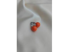 Серебряные серьги с жемчугом (имитация)
