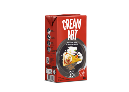 753710 картинка каталога «Производство России». Продукция Растительные сливки CREAMART 26% «Пломбир», г.Псков 2025