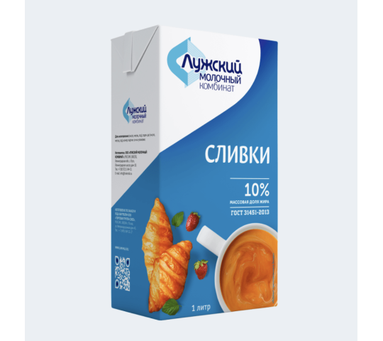 753713 картинка каталога «Производство России». Продукция Сливки «ЛМК» 10% ультрапастеризованные, г.Псков 2025