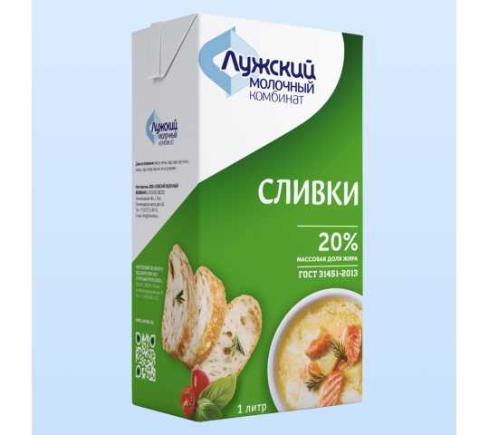 753714 картинка каталога «Производство России». Продукция Сливки «ЛМК» 20% ультрапастеризованные, г.Псков 2025