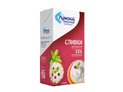 Фото 1 Сливки натуральные «Лужский Молочный Комбинат» 33%, г.Луга 2025