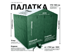 Фото 1 Палатка сварщика «МногоТентов» домик 2,5х2,5 м, г.Ижевск 2025