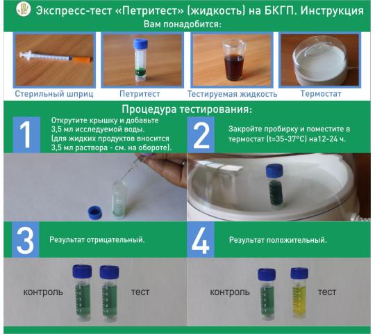 Фото 3 «Петритест®» на определение БГКП в жидкости, г.Саратов 2025