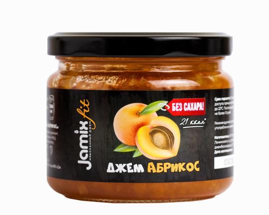 Фото 2 Низкокалорийный джем без сахара JAMIX Fit Абрикос, г.Москва 2025