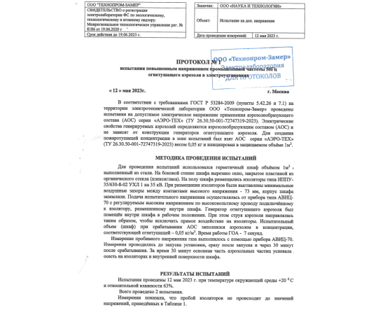 Фото 4 Протокол испытаний повышенным током 2025