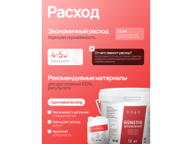 Краска фасадная для наружных работ 14 кг Gunstig