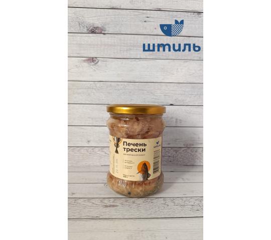 763543 картинка каталога «Производство России». Продукция Печень трески 450 гр, стекло, г.Оленегорск 2025