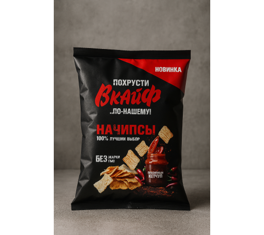 764155 картинка каталога «Производство России». Продукция Снеки кукурузные «НАЧИПСЫ» 75г Пикантный кетчуп, г.Новочеркасск 2025