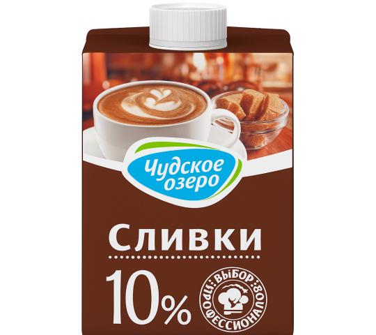 764891 картинка каталога «Производство России». Продукция Сливки для кофе «Чудское озеро» 10%, 0,5л., г.Псков 2025