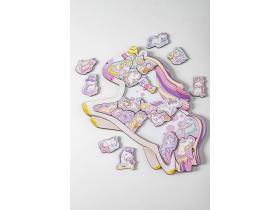 Деревянный пазл для детей «Единорожка»