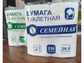 Туалетная бумага «Семейная» двухслойная