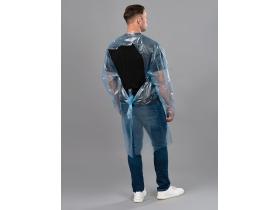 Фартук с рукавами, ПЭ 40 мкм, голубой (упаковка)