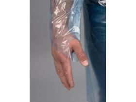 Фартук с рукавами, ПЭ 40 мкм, голубой (упаковка)