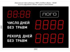 Табло уровня травматизма Импульс-908-L2xD8x4-D6x4