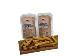 Гренки Аляска с малосольными огурчиками