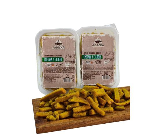 767034 картинка каталога «Производство России». Продукция Гренки Аляска со сметаной и зеленью, г.Воронеж 2025