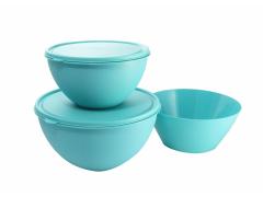 Фото 1 Набор мисок с цветными крышками (2л+4л) + Салатник, г.Копейск 2025