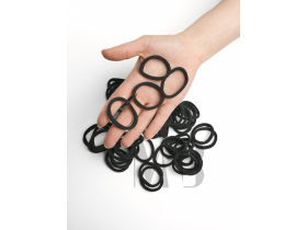 Резинки  для волос серые, бежевые,  чёрные