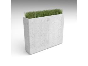 Вазон прямоугольный плоский №106