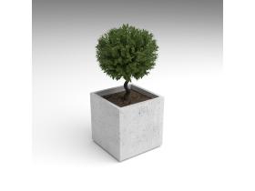 Вазон квадратный бетонный №103