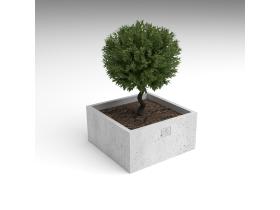 Вазон низкий квадратный №111