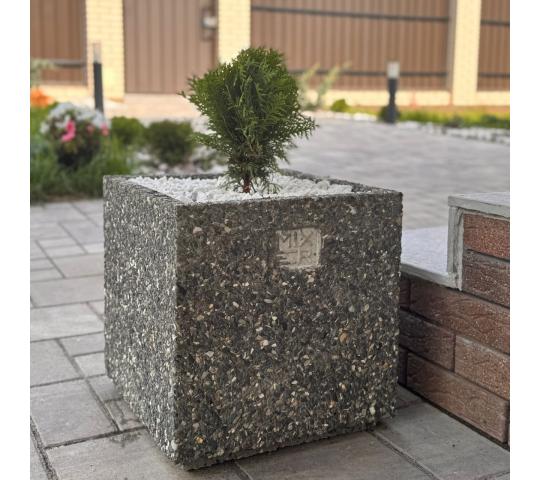Фото 7 Вазон квадратный уличный «Куб Малый», г.Астрахань 2025