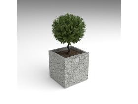 Вазон квадратный бетонный №103