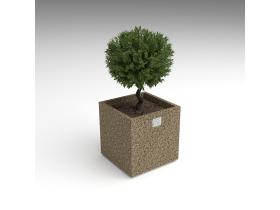 Вазон квадратный бетонный №103