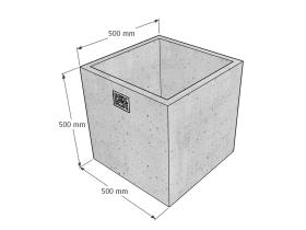 Вазон квадратный бетонный №103