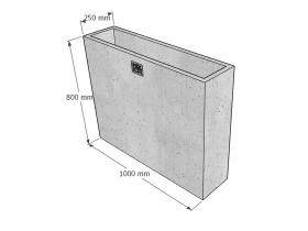 Вазон прямоугольный плоский №106