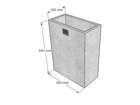 Вазон высокий из бетона №107