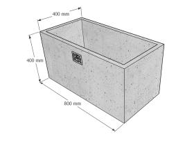 Вазон прямоугольный большой №109