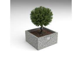 Вазон низкий квадратный №111