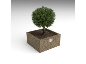 Вазон низкий квадратный №111