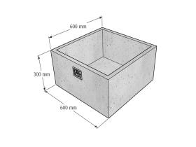 Вазон низкий квадратный №111