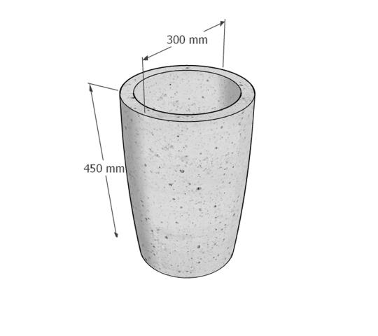 Фото 5 Вазон бетонный маленький «Компакт», г.Астрахань 2025