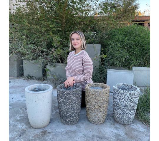 Фото 7 Вазон бетонный маленький «Компакт», г.Астрахань 2025