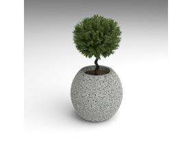 Вазон бетонный шар №152