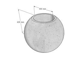 Вазон бетонный шар №152