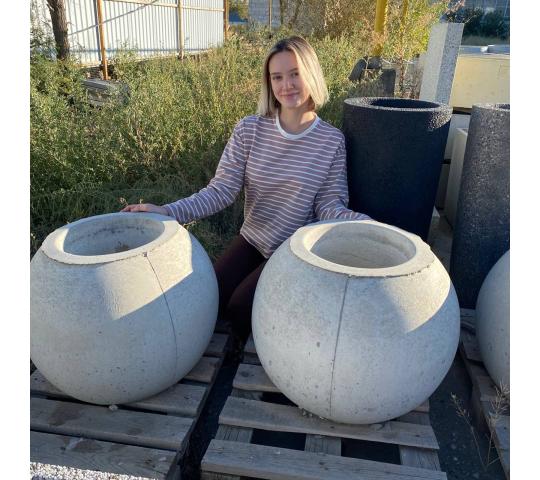 Фото 6 Вазон бетонный «Шар», г.Астрахань 2025
