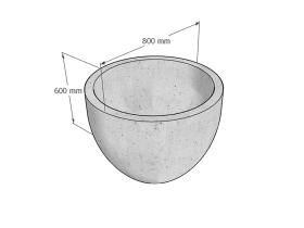 Вазон большой круглый №153