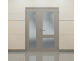 Двери переходных балконов двупольные