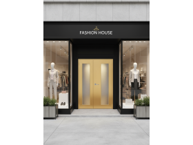 Дверь парадная двустворчатая остекленная