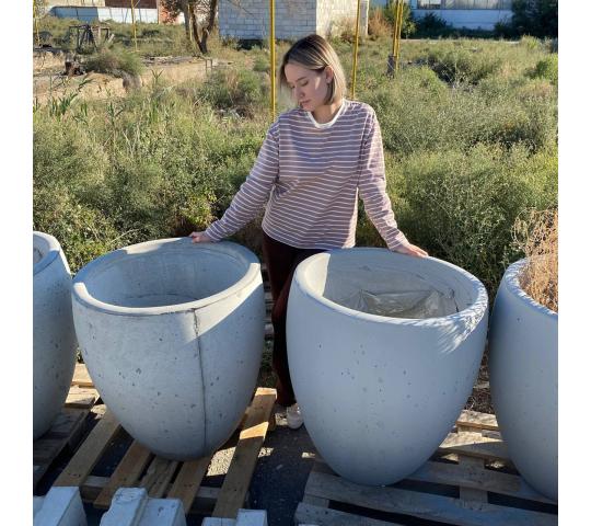 Фото 6 Вазон большой бетонный «Чаша высокая», г.Астрахань 2025