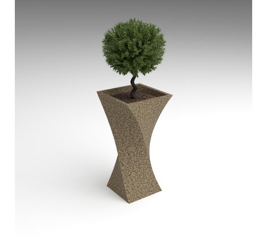 Фото 4 Вазон для цветов высокий «Спираль», г.Астрахань 2025