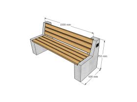 Скамейка парковая уличная №210