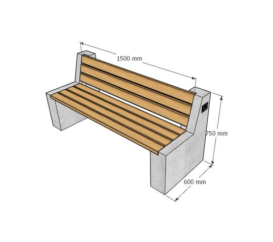 Фото 5 Скамейка парковая уличная №210, г.Астрахань 2025