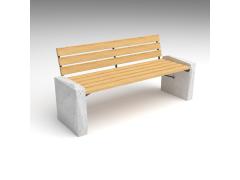 768523 картинка каталога «Производство России». Продукция Скамейка бетонная со спинкой №203, г.Астрахань 2025 Фото 1 Скамейка бетонная со спинкой №203, г.Астрахань 2025