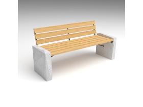 Скамейка бетонная со спинкой №203